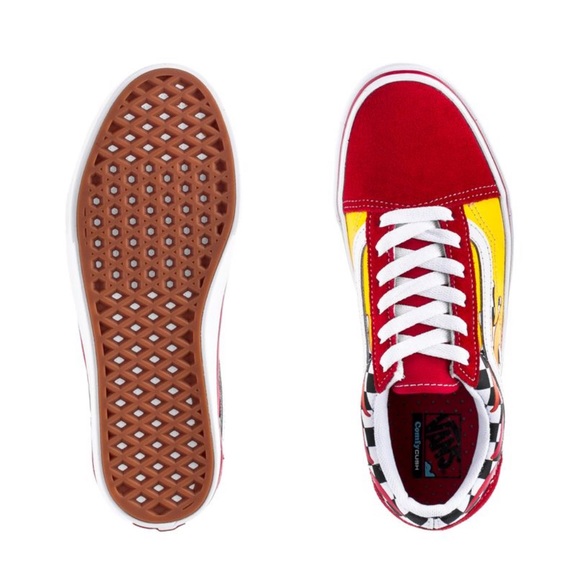 vans old skool flame checkerboard skate shoes